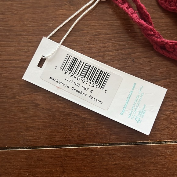 Frankie’s Bikini bottom NWT size Small. Mackenzie crochet bottom. Red - Picture 4 of 4